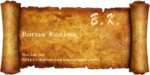 Barna Kozima névjegykártya